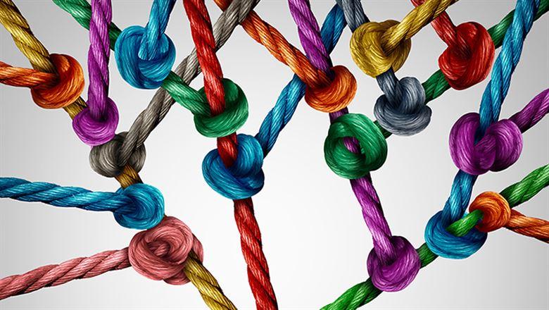 network of connected ropes