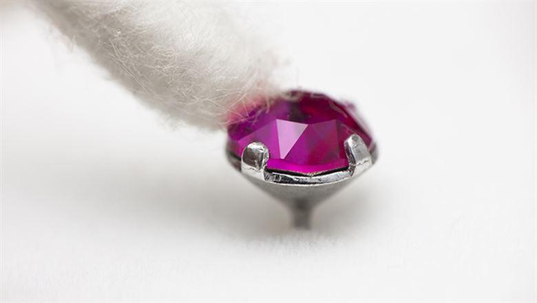a jewel being polished