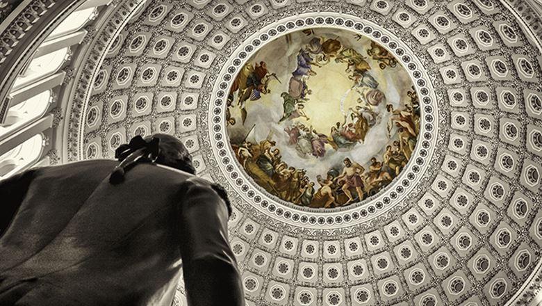 ceiling inside the U.S. Capitol