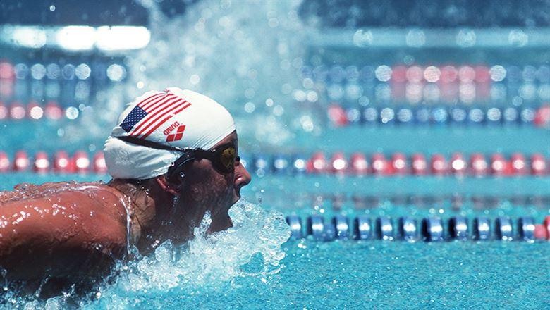US Olympic swimmer in action