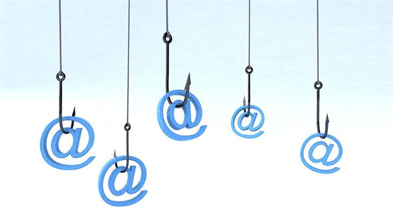 five at symbols hanging from fishhooks