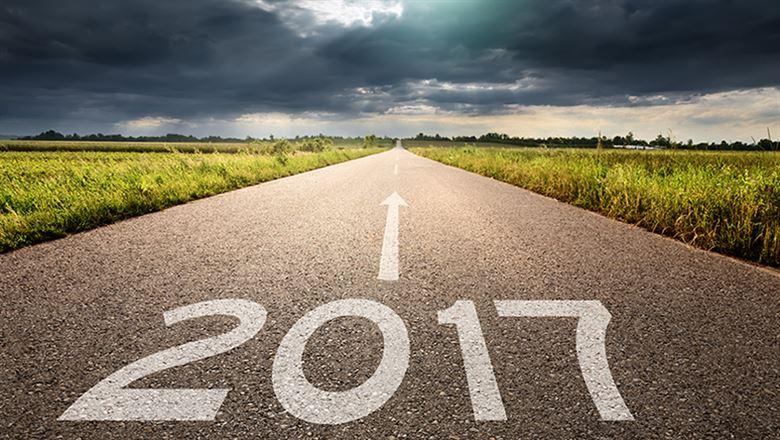 a road with 2017 ahead
