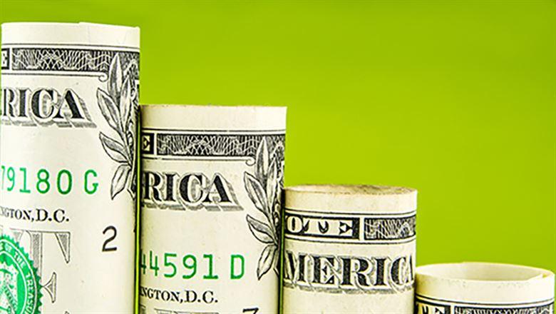 rolls of American one dollar bills 