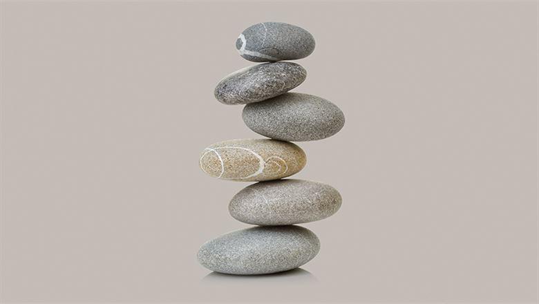 a stack of balancing stones