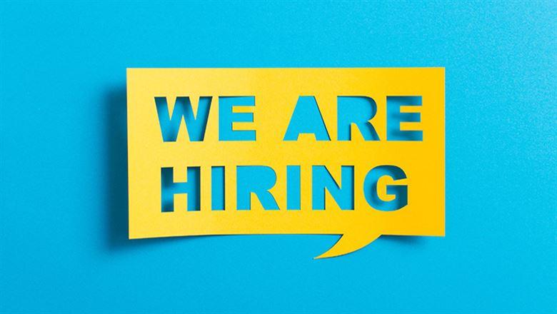 speech bubble that reads we are hiring