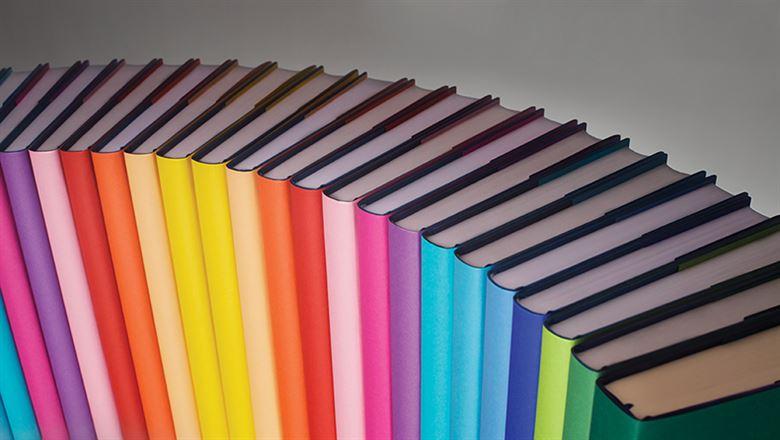 different colored books