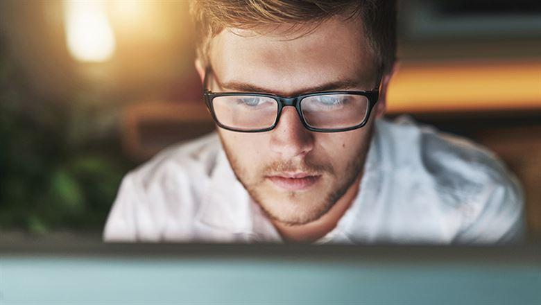 person browsing on a computer