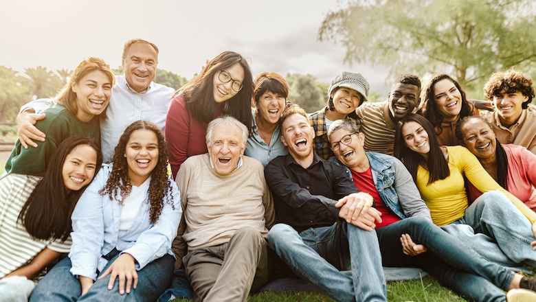 A happy group of people.