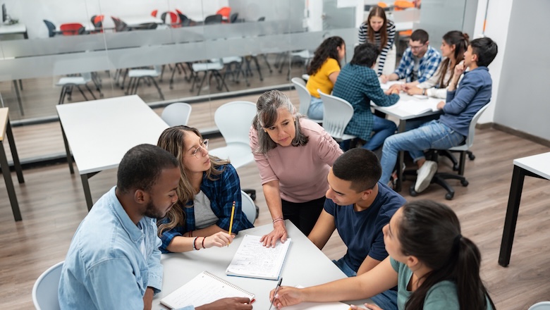 A group of people working as a group