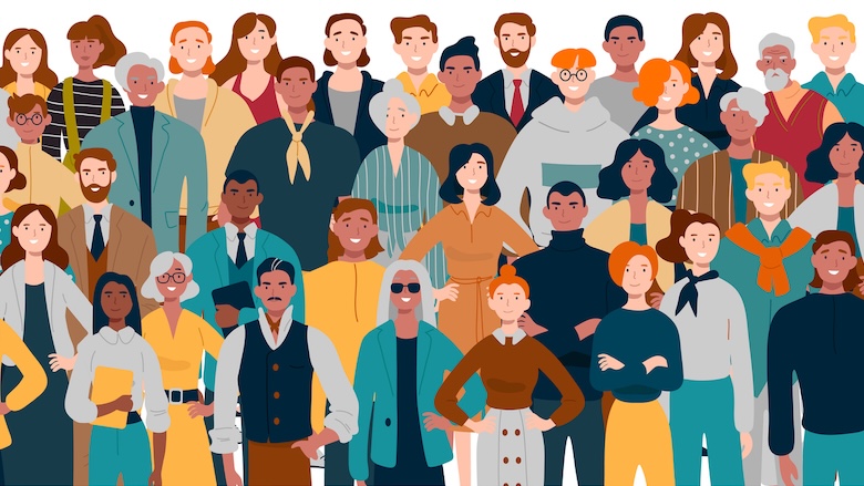 an illustration of diverse people
