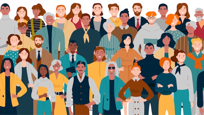 An illustration of members of an association