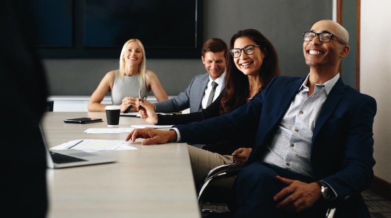 A business presentation