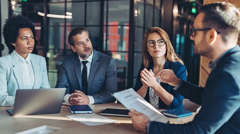 A board room meeting